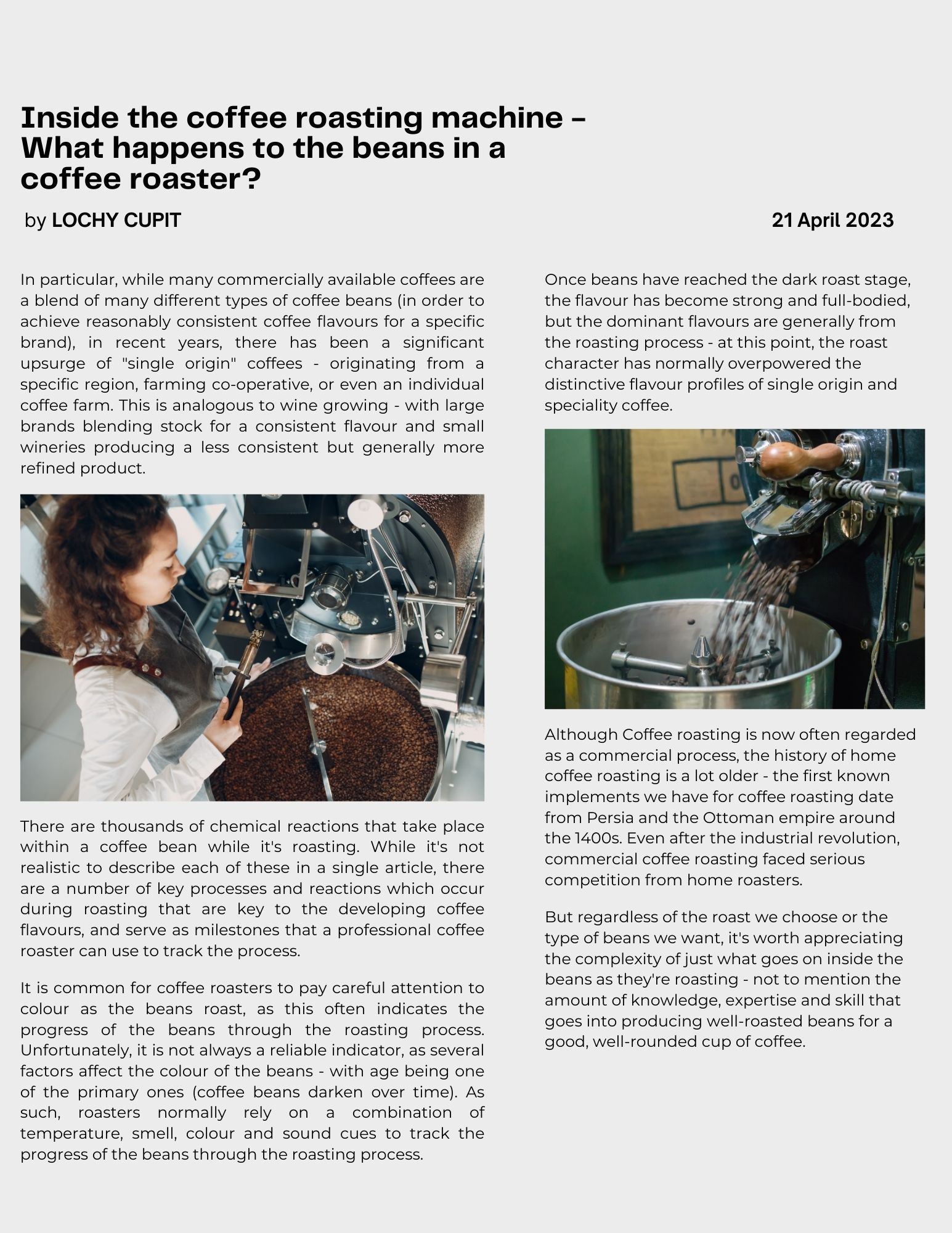 Coffee Research - Inside the coffee roasting machine 